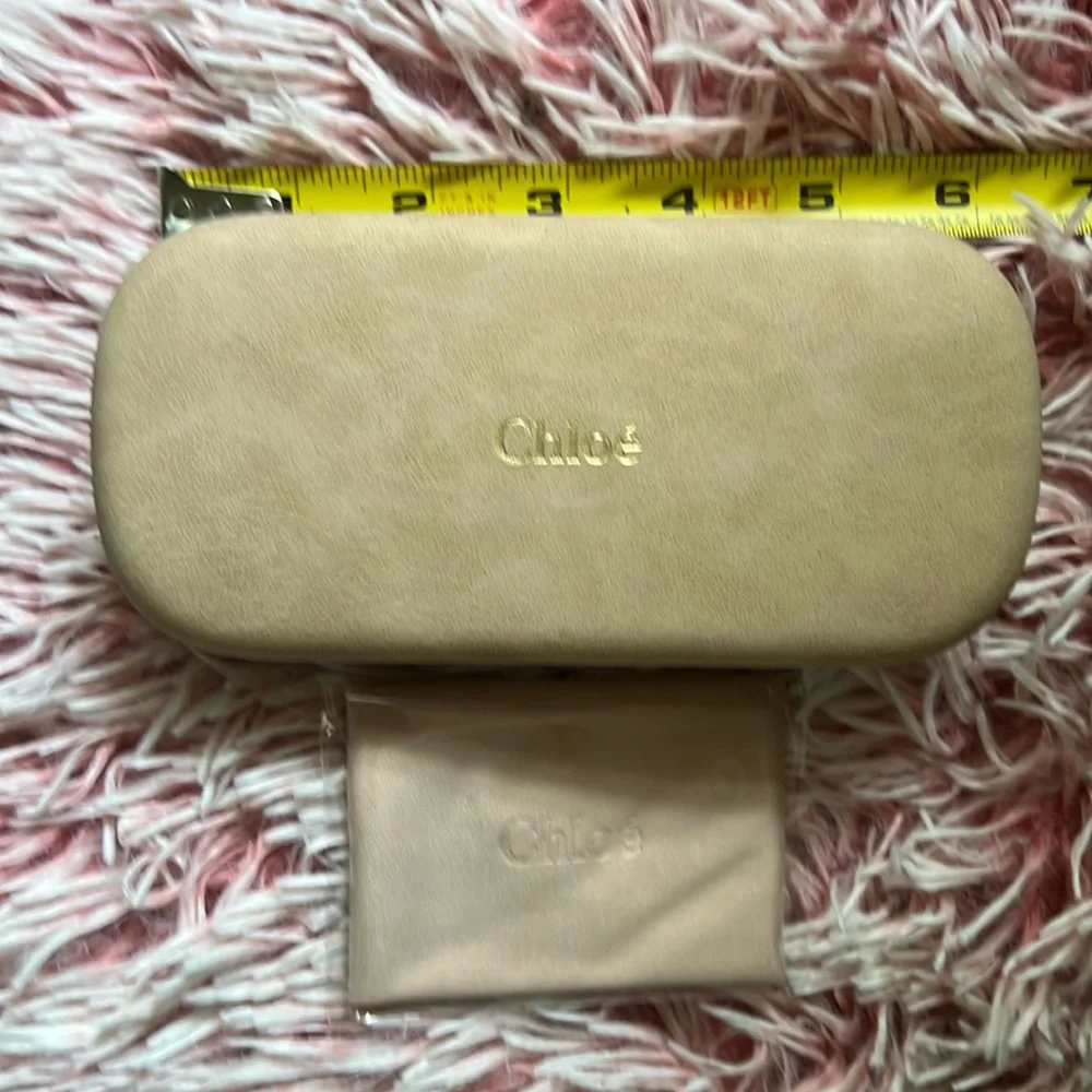 Chloé Empty Box Eyewear Sunglasses Clamshell Suede Leather Case Cloth